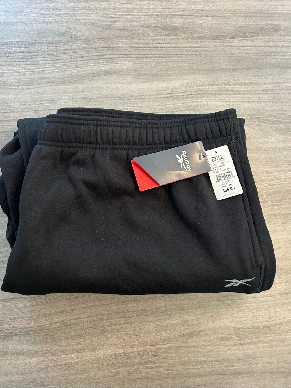 Reebok Black Jogger Sweatpants with Branded Tag